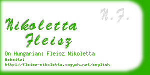 nikoletta fleisz business card